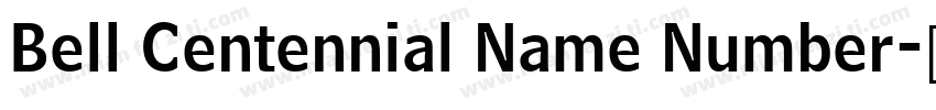 Bell Centennial Name Number字体转换